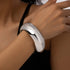 XIALUOKE Vintage Hyperbole Geometric Wide-face Bangles for Women